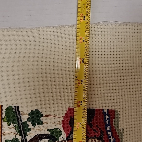 Vintage Fisherman's Fishing Gear Finished Cross Stitch Sampler - Picture 13 of 16